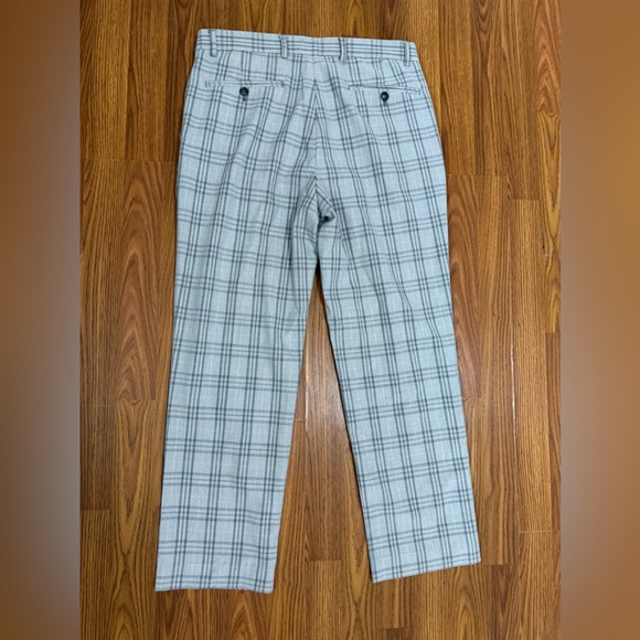 Tommy Hilfiger Plaid Preppy Old Money Chinos Grey Size 34x28 - Picture 2 of 4
